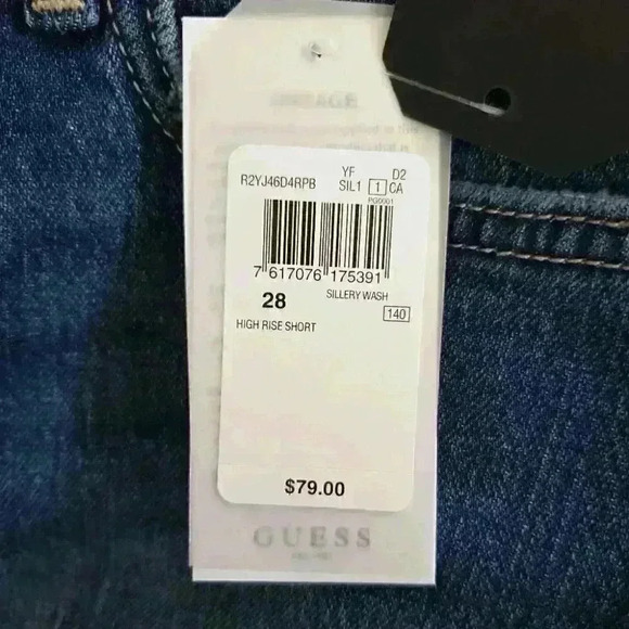 GUESS | Sillery Wash High Rise Shorts US 28 - Picture 3 of 3